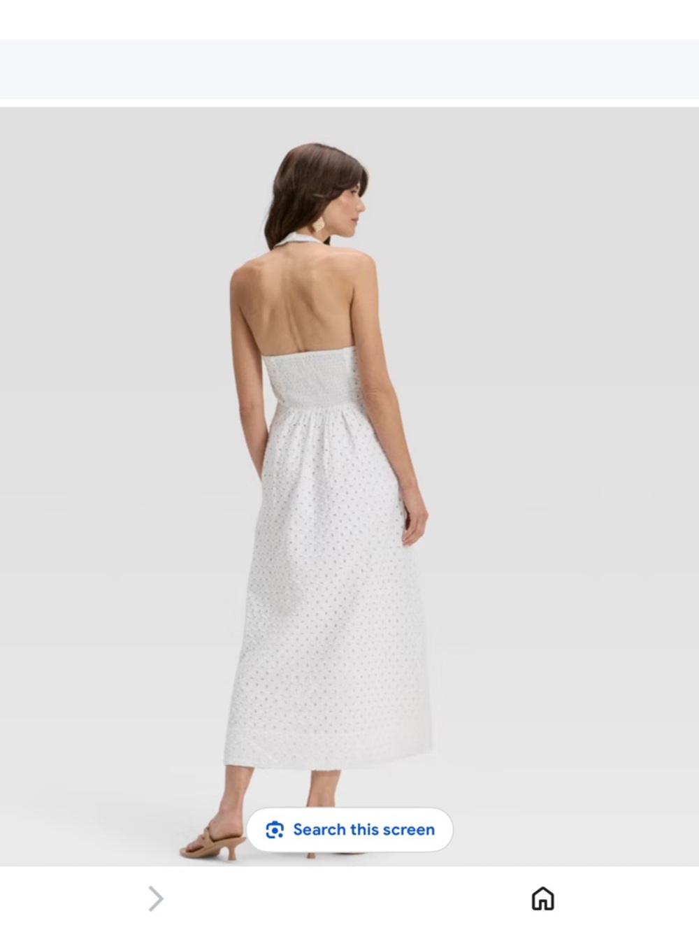 a new day, 2 White and black Halter Eyelet Maxi Dresses X-large - Picture 3 of 9